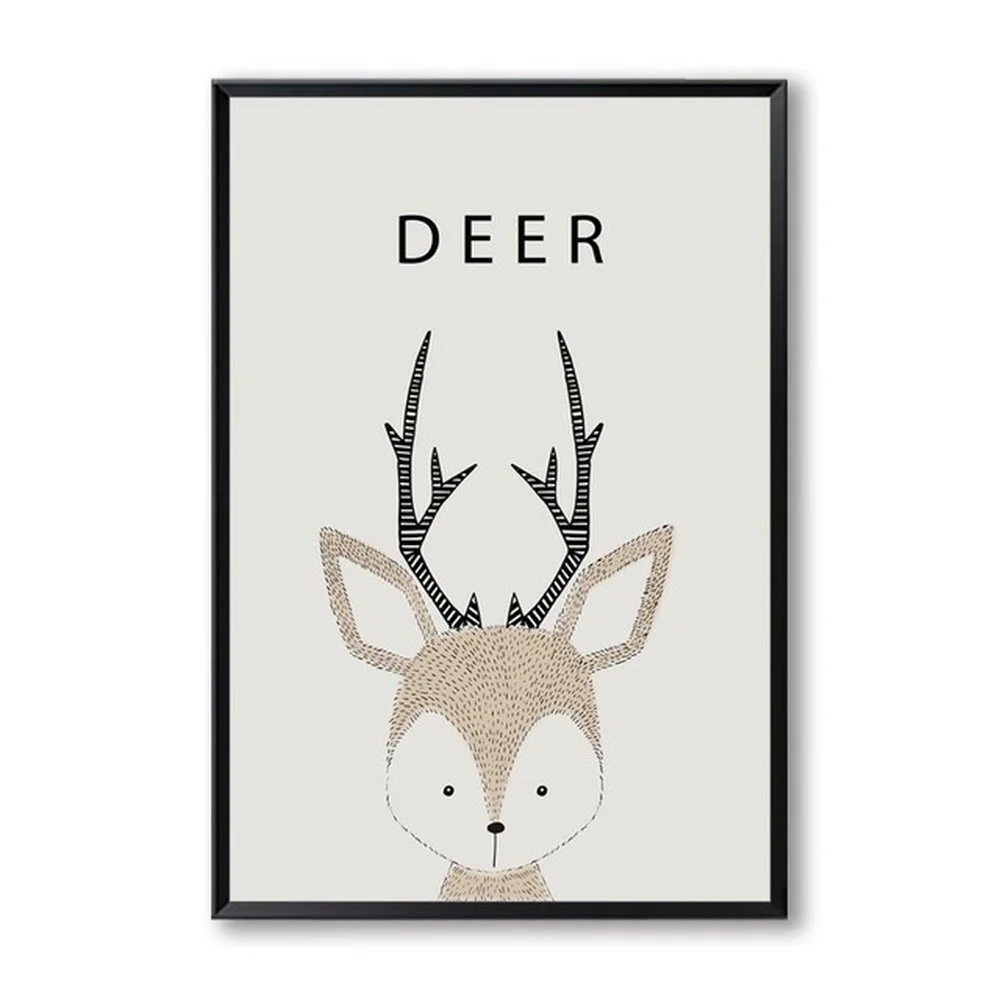 Kinderzimmer Poster-Set „Waldtiere“ – 6er-Set, A4